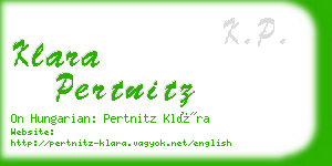 klara pertnitz business card